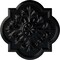 Ekena Millwork Bonetti Ceiling Medallion (Fits Canopies up to 5 1/8"), Hand-Painted Jet Black, 20"OD x 1 3/4"P CM20BOBLF - alternate 1